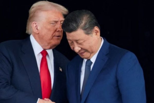 Trump lands in Beijing