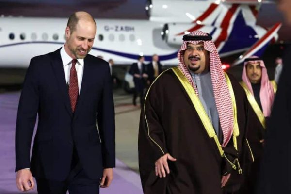 Prince William meets Crown Prince on official visit to Saudi Arabia