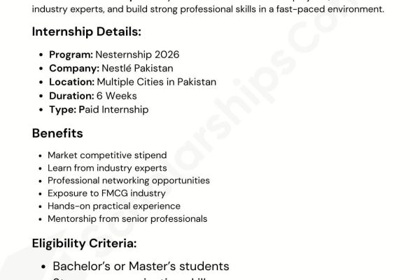 Nestlé offers paid summer internship 2026 for students: details here