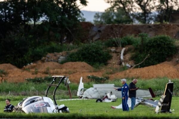 Aircraft pilot dead after terrifying collision between plane and police helicopter