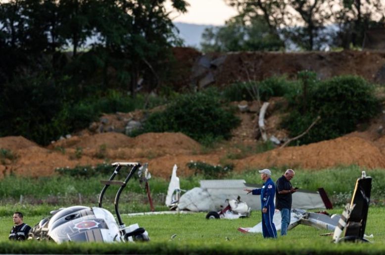 Aircraft pilot dead after terrifying collision between plane and police helicopter