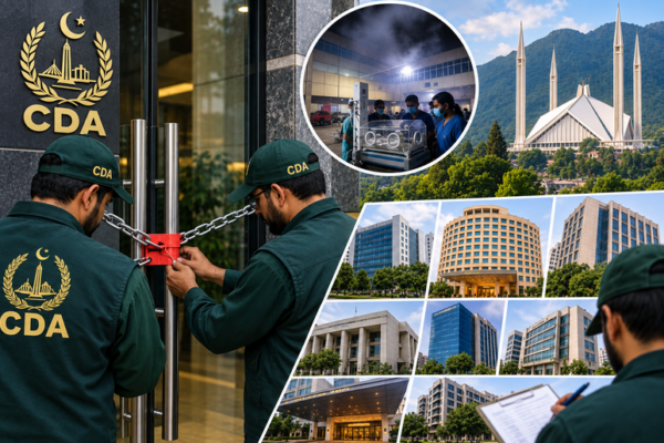 CDA seals eight buildings in Islamabad over fire safety violations
