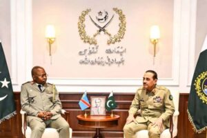 Congo Defence Chief meets Field Marshal Asim Munir at GHQ