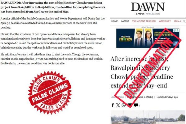 Fact check: Is Rawalpindi Kutchery Chowk project getting delayed?