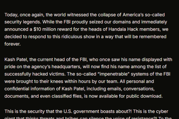 Iran linked ‘Handala’ group hacks FBI director Kash Patel’s personal email, leaks photos