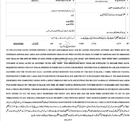 Two foreign women kidnapped, allegedly raped in Lahore, FIR registered