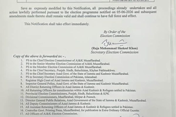 AJK elections rescheduled, announces CEC