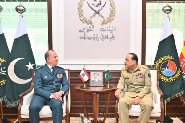 Field Marshal Asim Munir meets Lebanese Commander-in-Chief at GHQ