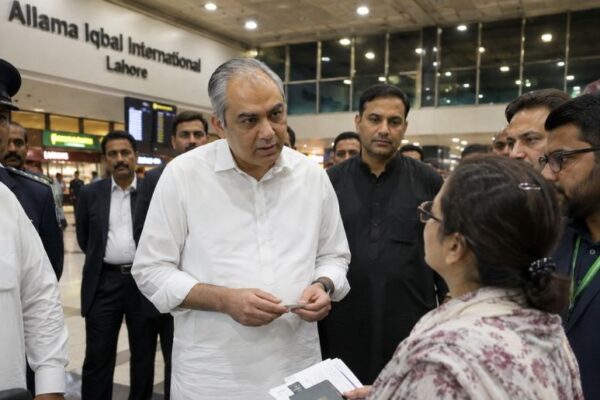 Mohsin Naqvi makes surprise visit to Lahore airport