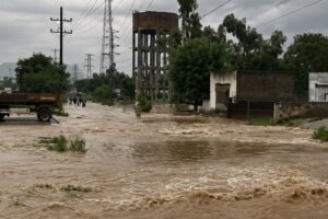 Swabi torrential rain: Floodwater enters houses, landslide hits school