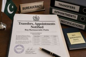Transfers, appointments notified on federal bureaucratic posts