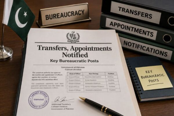 Transfers, appointments notified on federal bureaucratic posts