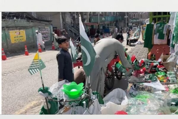 green and white stalls draw shoppers as Independence Day draw nears