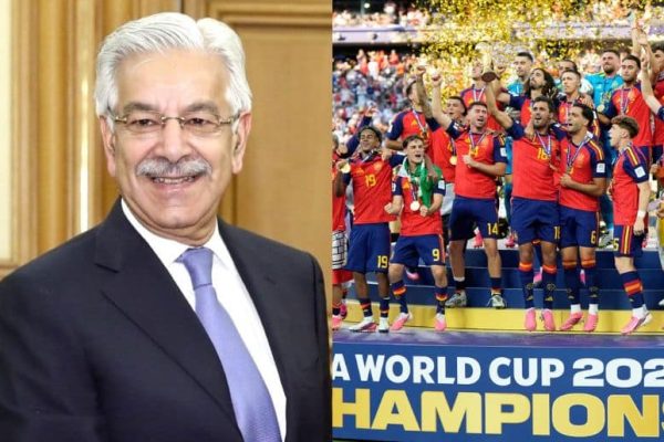 Khawaja Asif congratulates Spain on historic FIFA WC 2026 victory