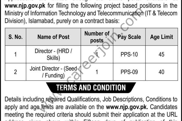 IT Ministry announces new jobs under “Digital Nation Pakistan” project