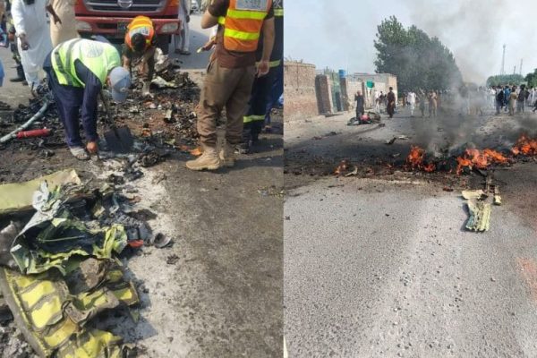 PAF trainer aircraft crashes in Mardan, two pilots martyred