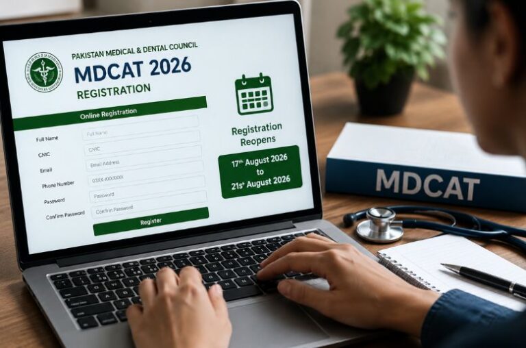 MDCAT 2026 registration reopens