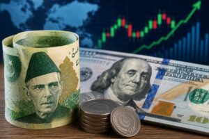 Pakistani rupee versus US dollar