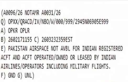 Pakistan extends airspace closure for Indian flights by another month