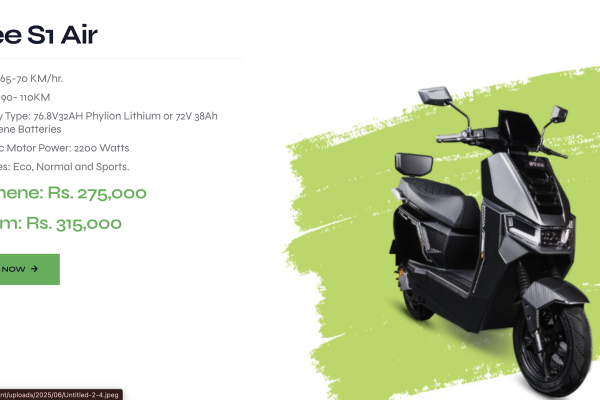 What is the new price of electric scooters in Pakistan?