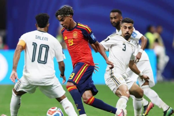 Spain thrash Saudi Arabia 4-0 to go top of Group H