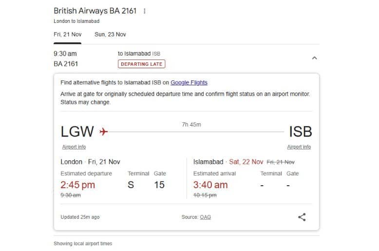 Technical Glitch Prevents Islamabad Flight London from Taking Off at Gatwick Airport