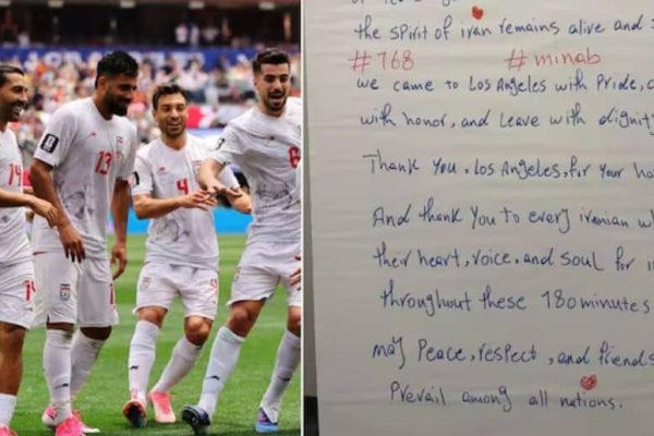 Iran leave emotional locker-room letter after WC draw with Belgium