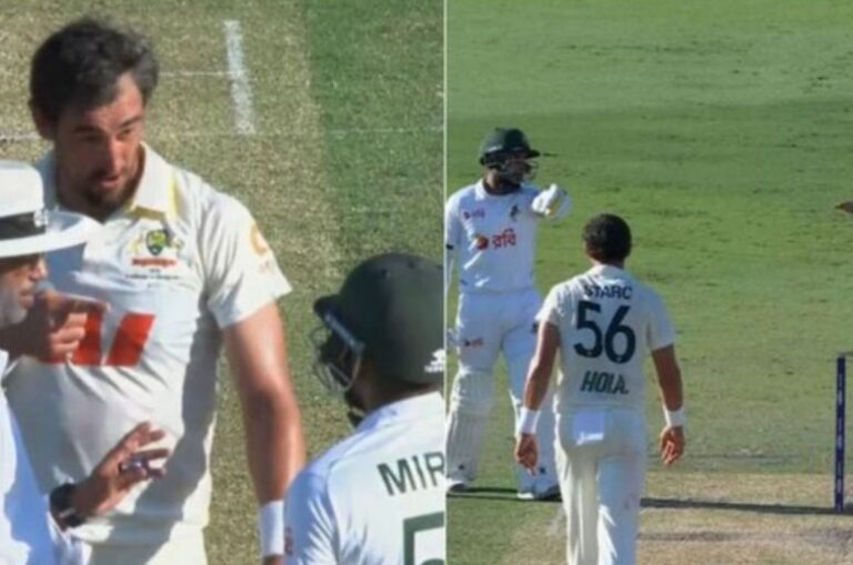 Tensions flare between Starc, Mehidy during Australia-Bangladesh test