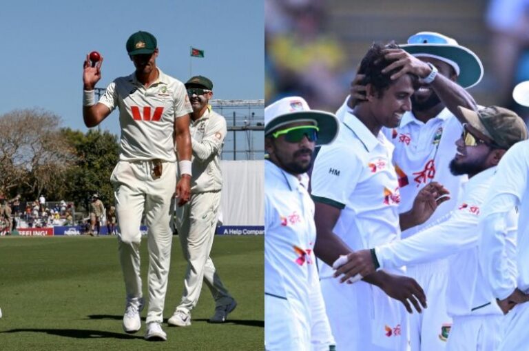Fast bowlers dominate as 18 wickets fall on Day 1 of Australia-Bangladesh Test