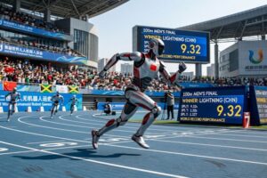 Chinese humanoid robot outruns Usain Bolt
