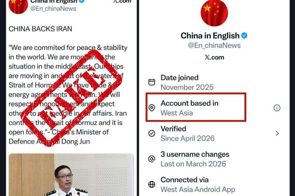India running fake “China in English” X account to spread misinformation