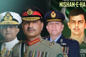 Field Marshal, PAF, Navy chiefs pay tribute to martyr pilot Rashid Minhas
