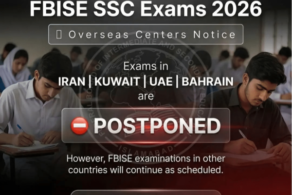 SSC exams postponed in Iran, UAE, Kuwait, Bahrain