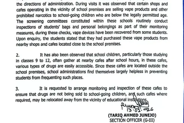 Karachi: vape, drug sales near schools uncovered