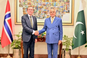 Norwegian Foreign Minister arrives in Islamabad on first official visit in a decade
