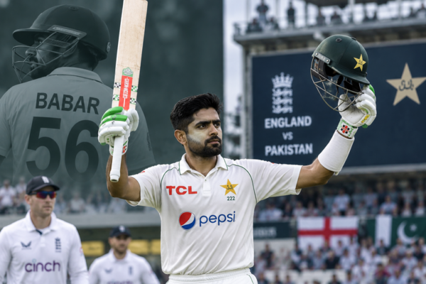 Babar Azam scores first fifty of England test series