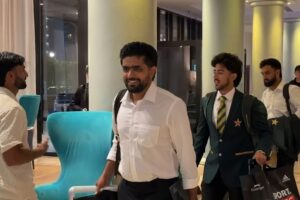 Pakistan team arrive in Birmingham as green shirts hit all-time low