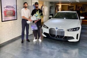 Rising cricketer Shamyl Hussain gets new BMW i4