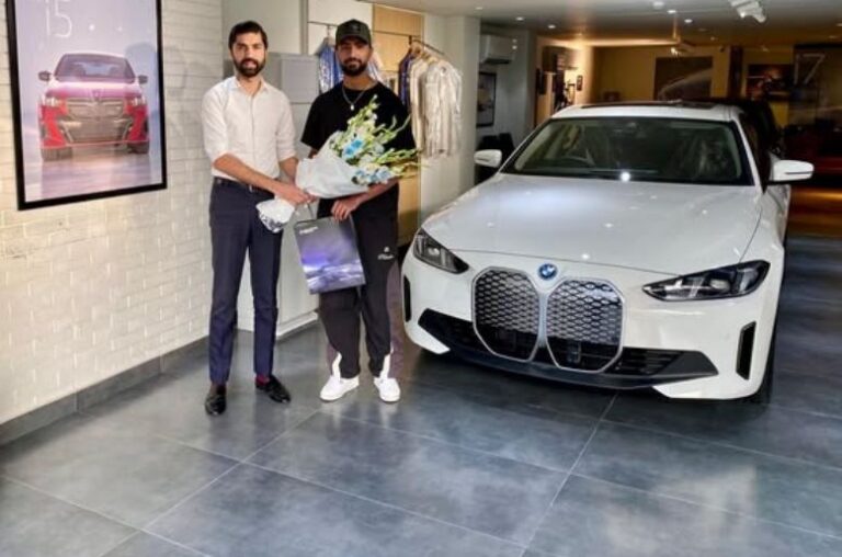 Rising cricketer Shamyl Hussain gets new BMW i4