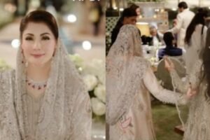 Maryam Nawaz’s dress in spotlight at her daughter’s nikah