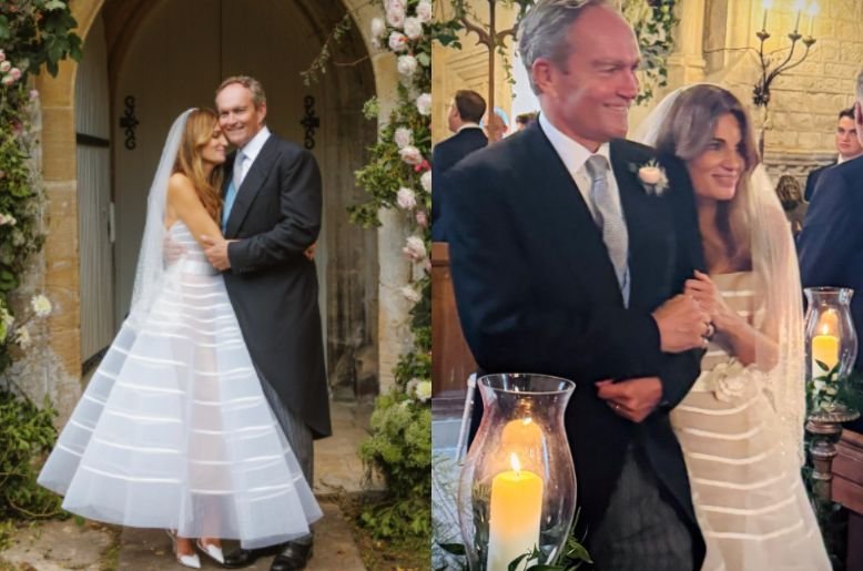 Jemima Goldsmith shares wedding photoshoot with new husband
