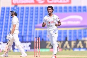 Hasan shines against Afghanistan with record-breaking Test hat-trick