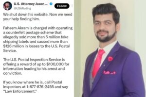 US govt offers $100k reward in search for software engineer Faheem Akram